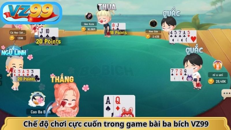 Game Bài Ba Bích Tiến Lên Vui Không Tưởng Chỉ Có Ở VZ99 3 Chế độ chơi cực cuốn trong game bài ba bích VZ99