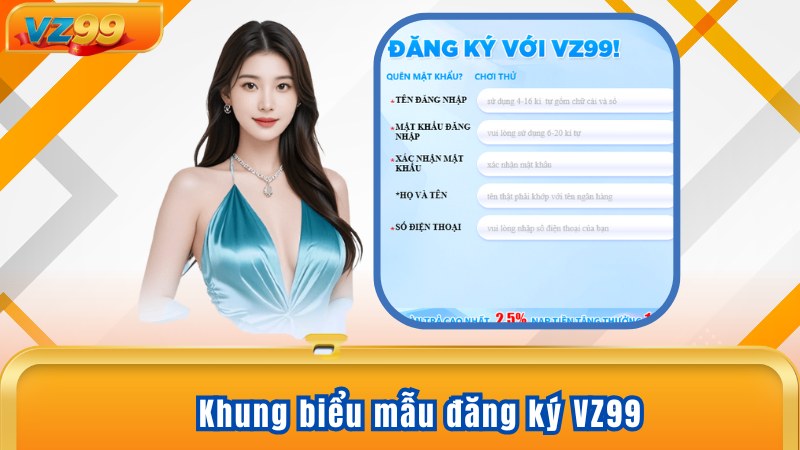 ĐĂNG KÝ 12 Khung biểu mẫu đăng ký VZ99
